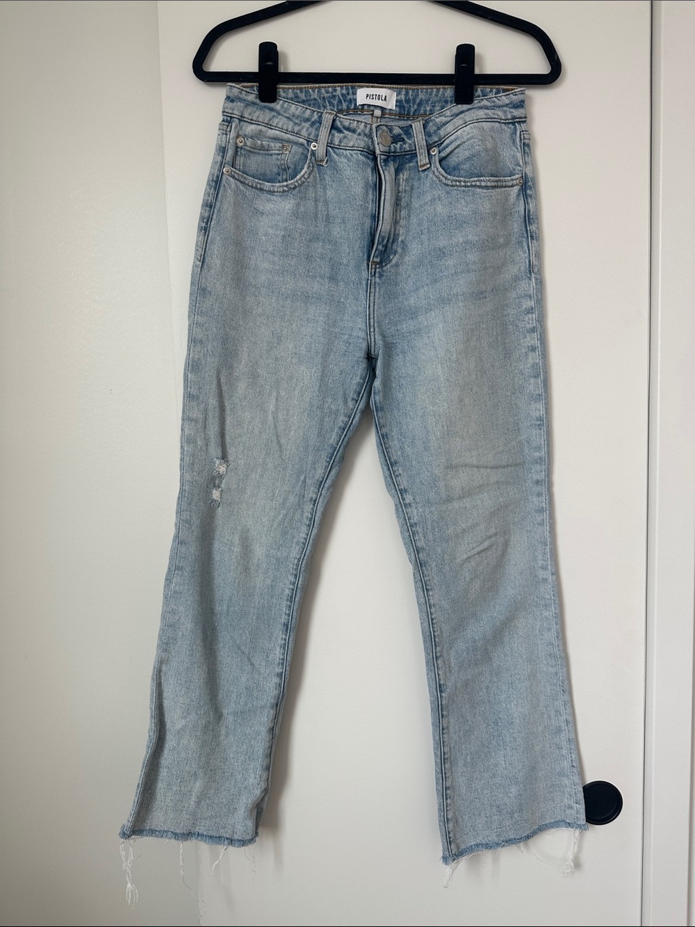 pistola Light Wash Straight Leg Jeans in Faded Blue